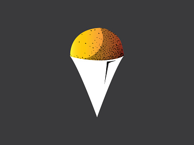 Snowcone hand done ice snowcone vector