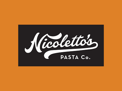 Nicoletto's Pasta Logo A branding italian logo retro vintage