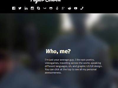 Portfolio blur css html personal photography portfolio website