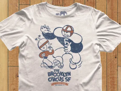 The Brooklyn Circus SF americana art design drawing graphic illustration lettering old sports type typography vintage