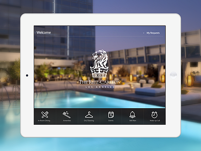 Ritz-Carlton app bright in room ios ipad service ui ux