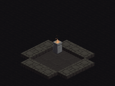 Caves Fire Post art caves development fire game pixel