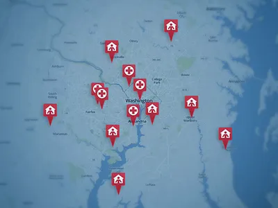 Location, location, location american red cross design development health location pin wdg web development group