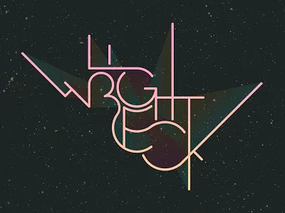 Light Wreck galaxy gradient light logo night retro sky space star type typography wreck