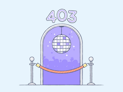 Club 403... Error 403 color dropbox error forbidden illustration