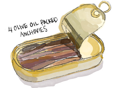 Anchovies illustration