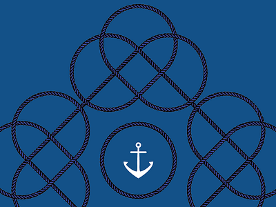 anchor and rope anchor blue illustration illustrator nautical navy pattern brush rope summer