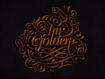 I'm Golden - Coated calligraphy design hand drawn lettering t shirt vector