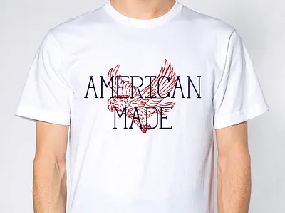 'Merica america custom type eagle illo illustration lettering usa