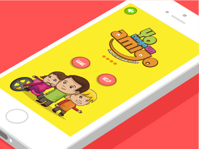 App "I have a friend" .ai app design game illustration kids mobile ui vector