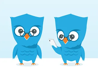 AskU Arron animal app asku bird character illustration mascot owl