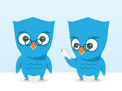 AskU Arron animal app asku bird character illustration mascot owl