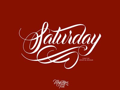 Saturday Font brush design elegant font fonts invitation lettering logo logotype typography wedding