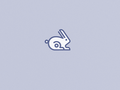 Rabbit animal circle geometry grid logo mark minimal rabbit simple