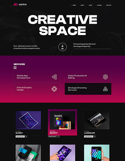 Conttra - Portfolio & Agency Website Template creative webflow template dark portfolio template webflow template