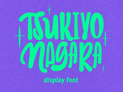 Tsukiyo Nagara Display Font beauty awesome branding brush font font fonts graphic design handmade font modern font