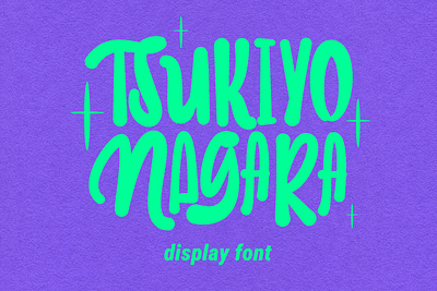 Tsukiyo Nagara Display Font beauty awesome branding brush font font fonts graphic design handmade font modern font