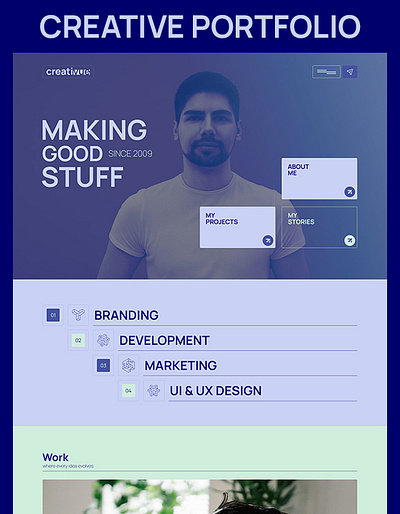 Creativue - Portfolio & Agency Website Template creative webflow template