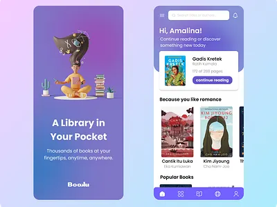 Booku: Library App books design library app library design online books ui ux