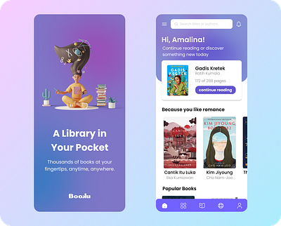 Booku: Library App books design library app library design online books ui ux