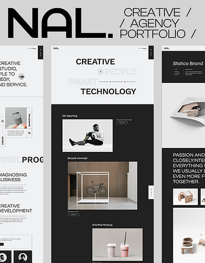 Nal - Portfolio & Agency Website Template creative portfolio minimal webflow template webflow template