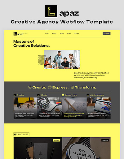 Lapaz - Portfolio & Agency Website Template webflow template