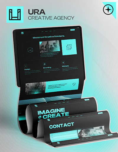 Uraa - Portfolio & Agency Website Template creative template dark webflow template webflow template