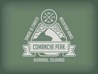Comanche Peak Badge arrow comanche mountain peak rudahbee