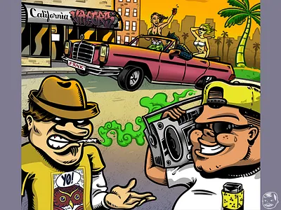 In progress album california cover illustration