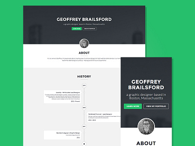 New Portfolio Site | GeoffreyBrailsford.com bootstrap boston flat design geoffrey brailsford graphic designer site portfolio portfolio site