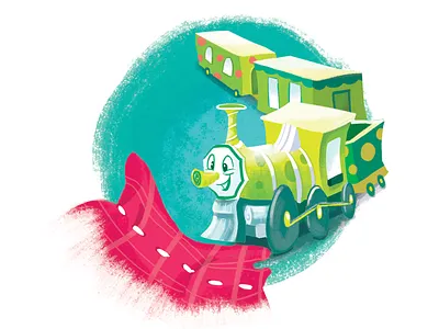 Storybook Train cute illustration storybook toy train