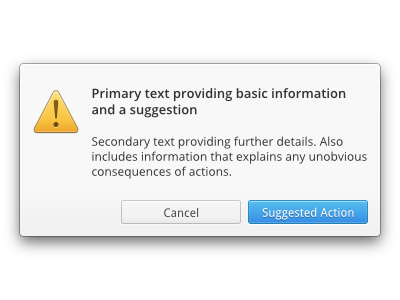 Standard Dialog alert dialog popup window