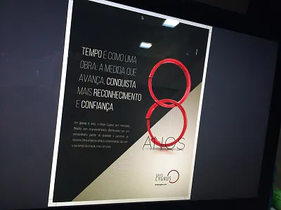 Print Advertise - 8 Year's Celebration construction design engineering geometric graphic magazine print type