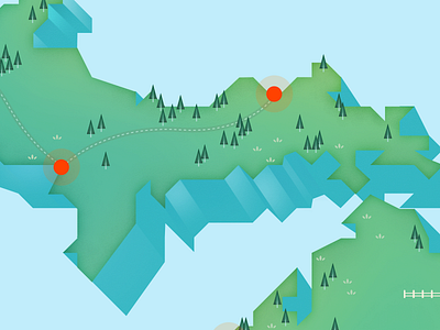 Michigan: Upper Peninsula (work-in-progress) 3d cartography map michigan michigander road trees up upper peninsula wip