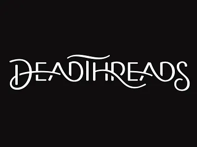 Dead Threads : Script apparel branding hand lettering identity lettering ligature logo script typography wip