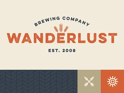 Wanderlust Brewing Co. beer branding brewery identity logo typography