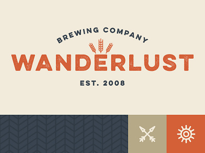 Wanderlust Brewing Co. beer branding brewery identity logo typography