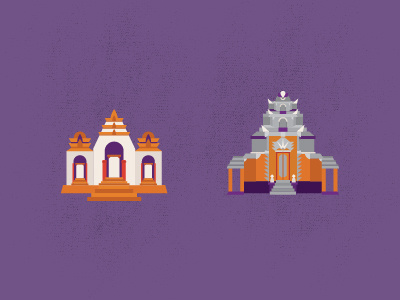 Bali Temples bali buildings culture icons illustration map temples ubud