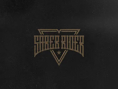 Saber Rider badge cartoon custom grid handlettering handwritten lettering logo logotype texture type vector