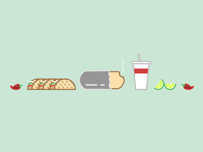Not Chipotle 2d flat icons vector