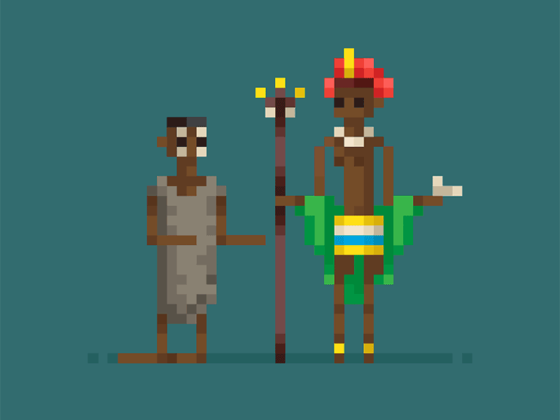 Pure Magic africa animation character design gif magic pixel art tribal wizard