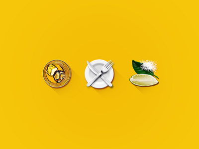 Dinner Icon dinner drink ice lime party plate salt spoon tequila whisky white