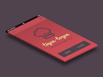 Tique-toque start screen app concept iphone logo