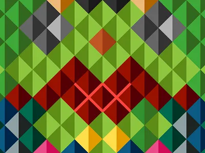 Geometric Face colors concept design eyes face flat geometric green rectangle red square triangle