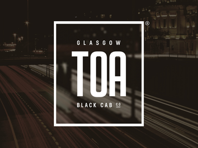 TOA branding glasgow logo rebranding taxi typography