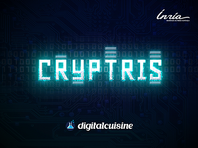 Cryptris Startup Screen crypto cryptography cryptris game logo logo design serious gaming type