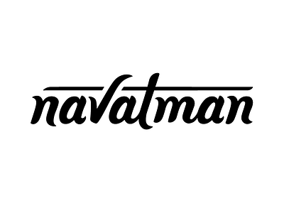 navatman v2 brush script identity lettering logo word mark