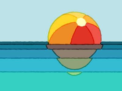 That Big Beach Ball in the Sky beach ball ocean sunset