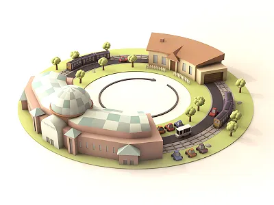 To the mall and back again 3d building c4d cinema 4d journey mall shopping centre