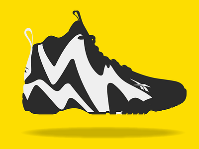 Reebok | Kamikaze II | 1995 basketball footwear illustration minimal reebok shoes sneaker sportswear vector